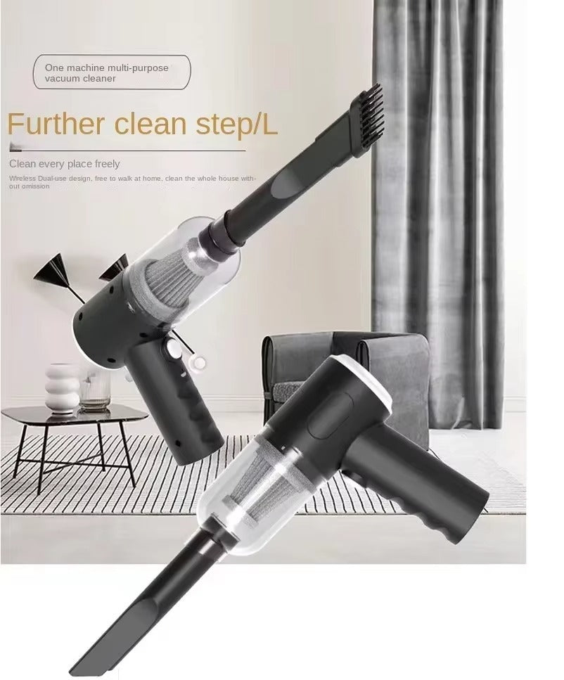 3 in 1 Portable Wireless Vacuum Cleaner β High Power Suction, Air Pump & Duster for Home, Car & Laptop