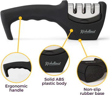 🔪 3-Stage Professional Knife Sharpener – Bring Dull Knives Back to Life!