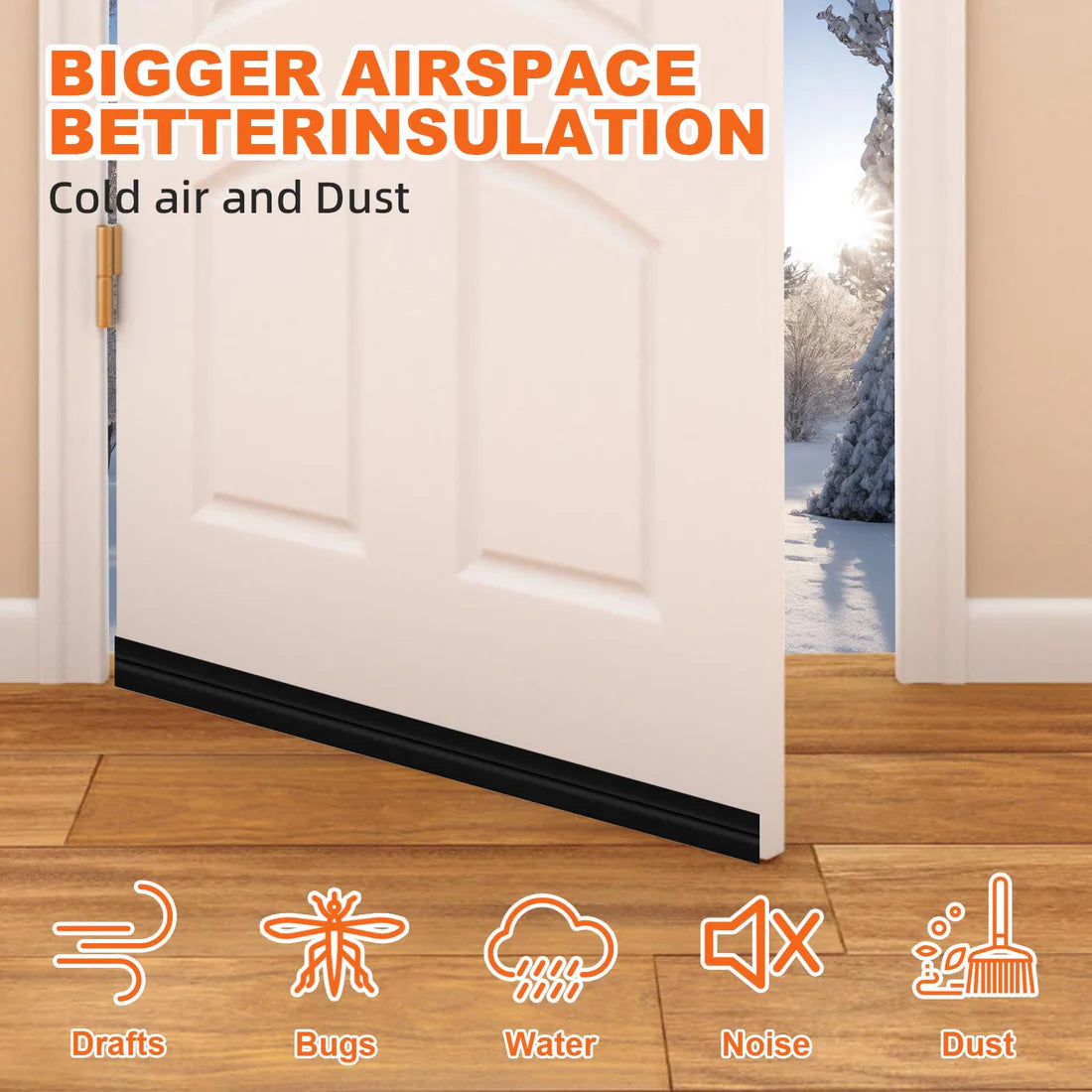 Under Door Draft Stopper – Block Dust, Insects &amp; Save AC Cooling