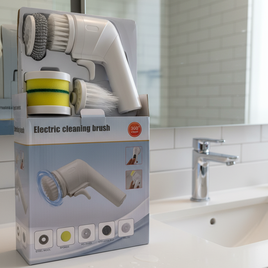 Handheld Electric Spin Scrubber – Effortless Deep Cleaning in Minutes